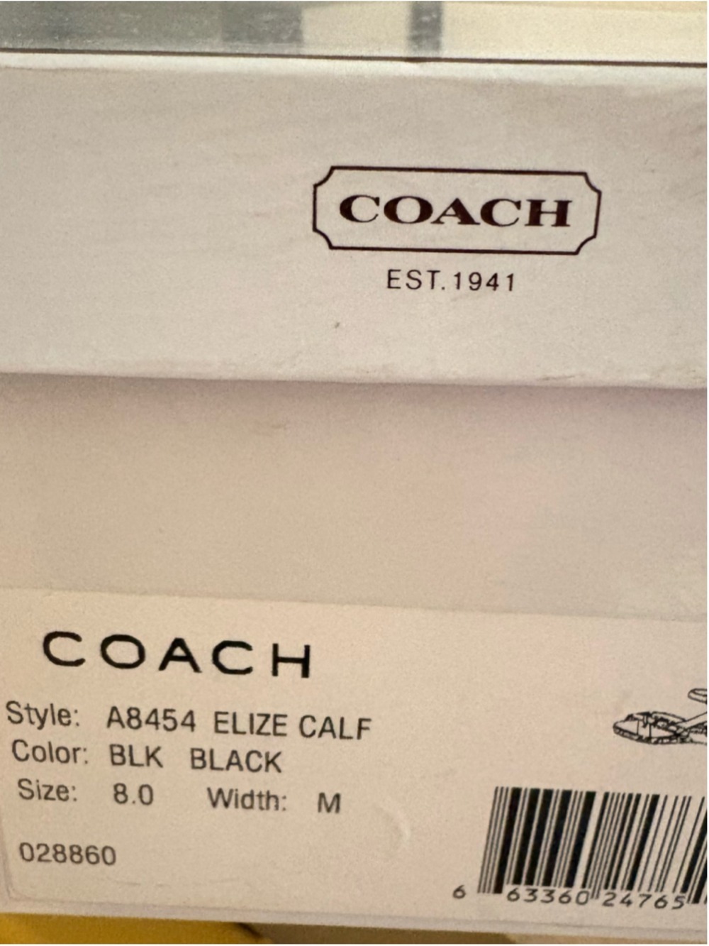 Coach Elize Patent Leather Wedge Sandals Size 8 Black - Picture 7 of 7
